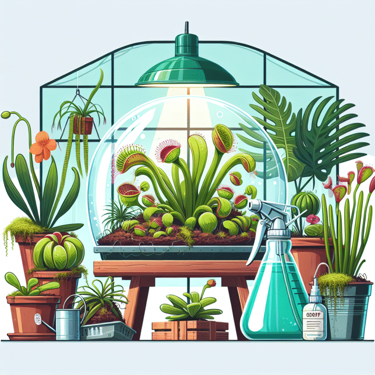 como criar ambiente úmido para plantas carnívoras em casa