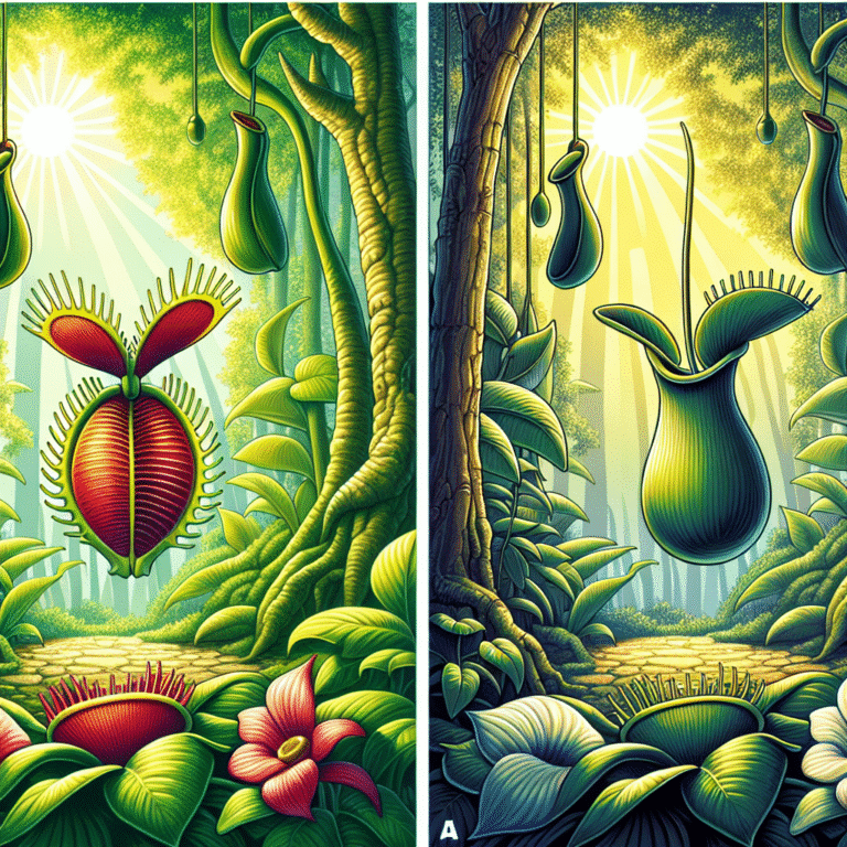 diferenças entre dionaea muscipula e nepenthes