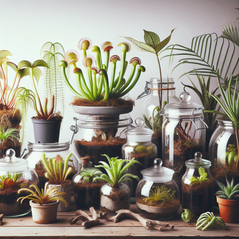 melhores recipientes para plantas carnívoras em terrário