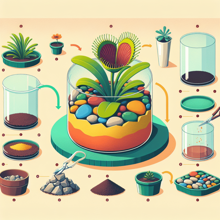 passo a passo para montar terrário com dionaea muscipula