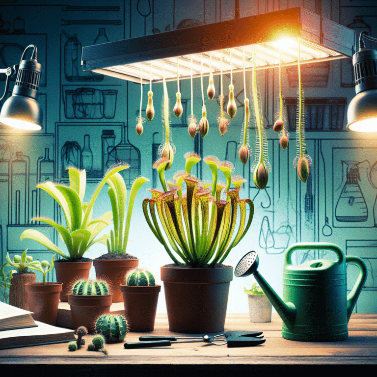 dicas de iluminação para cultivo indoor de plantas carnívoras