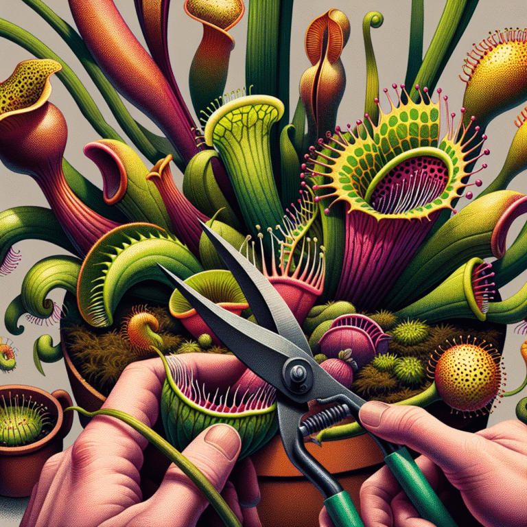 como podar e manter plantas carnívoras saudáveis