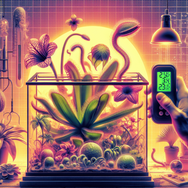 como controlar temperatura em terrários de plantas carnívoras
