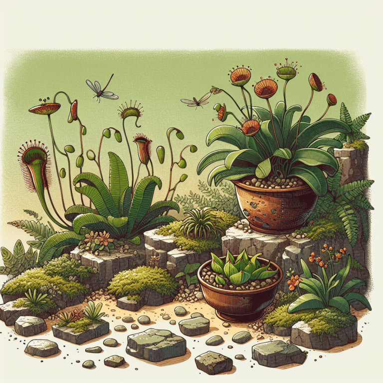 decoreção de terrários com plantas carnívoras pequenas