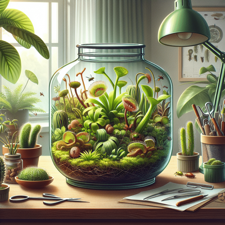 como escolher o local ideal para o seu terrário de plantas carnívoras