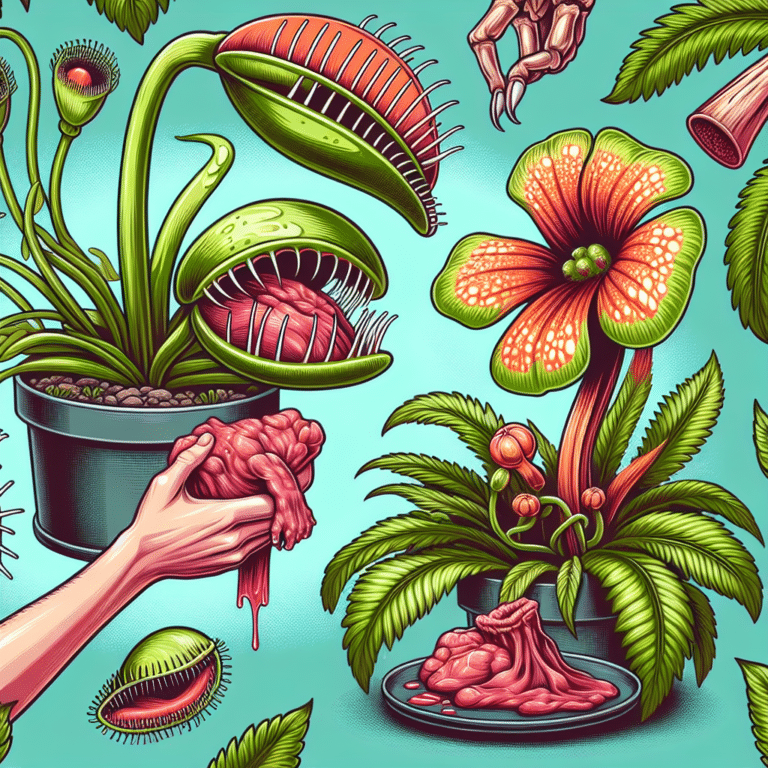 mitos sobre a alimentação de plantas carnívoras com carne humana