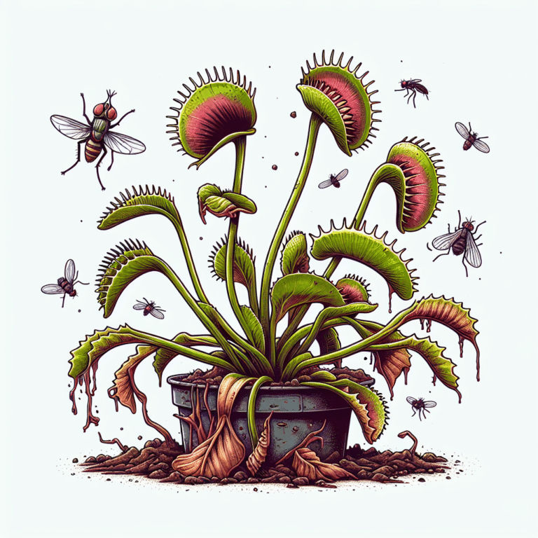 sinais de que sua dionaea muscipula está estressada