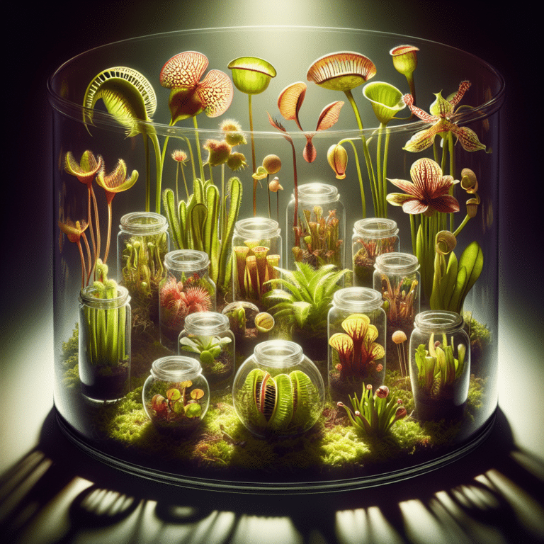 plantas carnívoras que podem viver em vidros pequenos controle de luz e sombra em terrário de plantas carnívoras