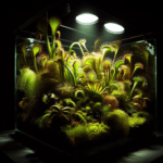 controle de luz e sombra em terrário de plantas carnívoras