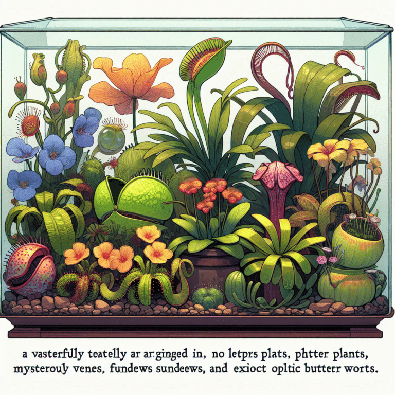 como organizar várias espécies de plantas carnívoras em um terrário